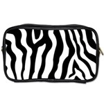 Zebra horse skin pattern black and white Toiletries Bags 2-Side Front