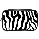 Zebra horse skin pattern black and white Toiletries Bags 2-Side Back