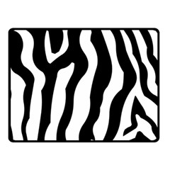 Zebra Horse Skin Pattern Black And White Fleece Blanket (small)