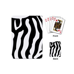 Zebra Horse Skin Pattern Black And White Playing Cards (mini)  by picsaspassion