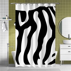 Zebra Horse Skin Pattern Black And White Shower Curtain 48  X 72  (small) 