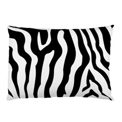 Zebra Horse Skin Pattern Black And White Pillow Case (two Sides) by picsaspassion