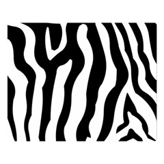 Zebra Horse Skin Pattern Black And White Double Sided Flano Blanket (large)  by picsaspassion