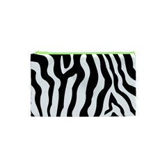 Zebra Horse Skin Pattern Black And White Cosmetic Bag (xs)