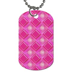 Pink Sweet Number 16 Diamonds Geometric Pattern Dog Tag (two Sides) by yoursparklingshop