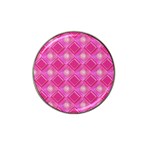 Pink Sweet Number 16 Diamonds Geometric Pattern Hat Clip Ball Marker Front