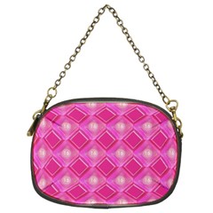 Pink Sweet Number 16 Diamonds Geometric Pattern Chain Purses (two Sides)  by yoursparklingshop