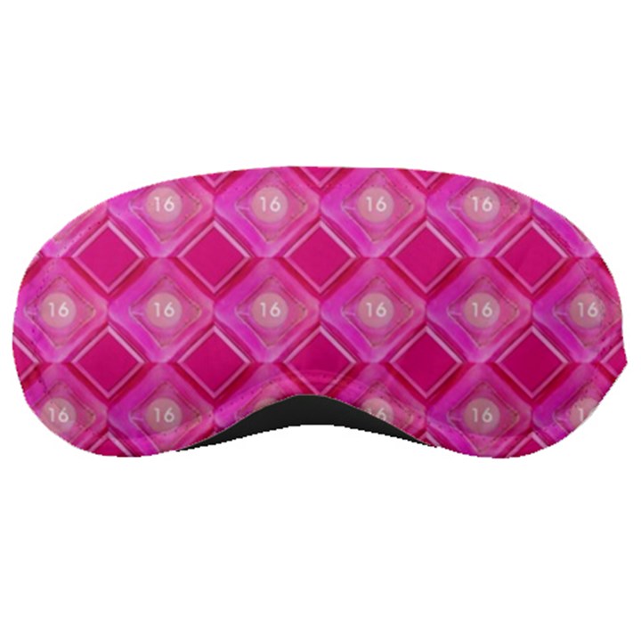 Pink Sweet Number 16 Diamonds Geometric Pattern Sleeping Masks