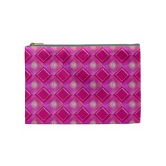 Pink Sweet Number 16 Diamonds Geometric Pattern Cosmetic Bag (medium)  by yoursparklingshop