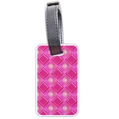 Pink Sweet Number 16 Diamonds Geometric Pattern Luggage Tags (one Side)  by yoursparklingshop