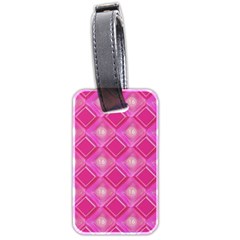 Pink Sweet Number 16 Diamonds Geometric Pattern Luggage Tags (two Sides) by yoursparklingshop