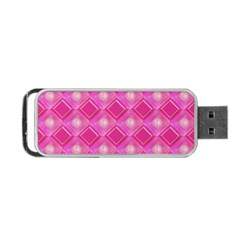 Pink Sweet Number 16 Diamonds Geometric Pattern Portable Usb Flash (two Sides) by yoursparklingshop