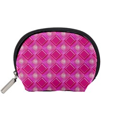 Pink Sweet Number 16 Diamonds Geometric Pattern Accessory Pouches (small)  by yoursparklingshop