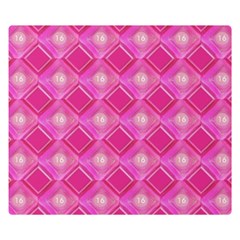 Pink Sweet Number 16 Diamonds Geometric Pattern Double Sided Flano Blanket (small)  by yoursparklingshop