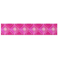 Pink Sweet Number 16 Diamonds Geometric Pattern Flano Scarf (small) by yoursparklingshop