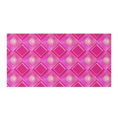 Pink Sweet Number 16 Diamonds Geometric Pattern Satin Wrap by yoursparklingshop