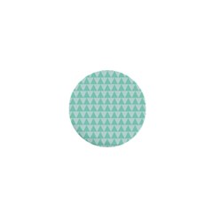 Mint Color Triangle Pattern 1  Mini Buttons