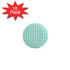 Mint Color Triangle Pattern 1  Mini Magnet (10 Pack)  by picsaspassion