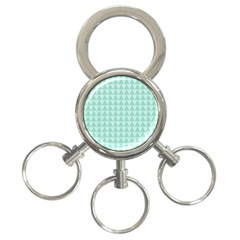 Mint Color Triangle Pattern 3-ring Key Chains