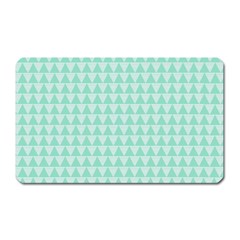 Mint Color Triangle Pattern Magnet (rectangular)