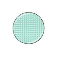 Mint Color Triangle Pattern Hat Clip Ball Marker by picsaspassion