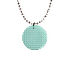 Mint Color Triangle Pattern Button Necklaces