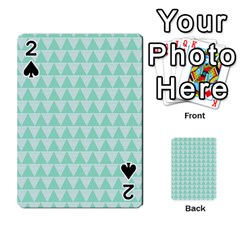 Mint Color Triangle Pattern Playing Cards 54 Designs 