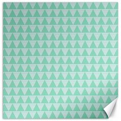 Mint Color Triangle Pattern Canvas 20  X 20   by picsaspassion