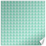 Mint color triangle pattern Canvas 20  x 20   19 x19.27  Canvas - 1