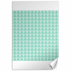 Mint Color Triangle Pattern Canvas 20  X 30  