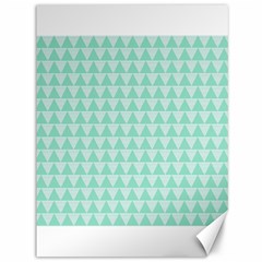 Mint Color Triangle Pattern Canvas 36  X 48   by picsaspassion