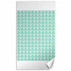 Mint Color Triangle Pattern Canvas 40  X 72   by picsaspassion