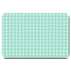 Mint Color Triangle Pattern Large Doormat 