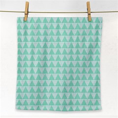 Mint Color Triangle Pattern Face Towel