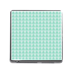 Mint Color Triangle Pattern Memory Card Reader (square)