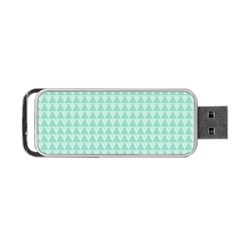 Mint Color Triangle Pattern Portable Usb Flash (one Side)