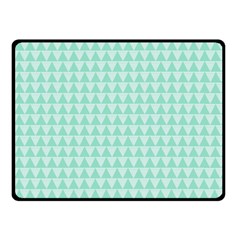 Mint Color Triangle Pattern Double Sided Fleece Blanket (small) 