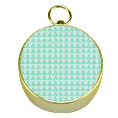 Mint Color Triangle Pattern Gold Compasses