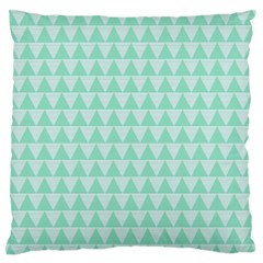 Mint Color Triangle Pattern Standard Flano Cushion Case (one Side)