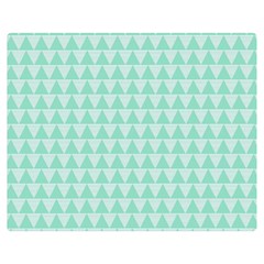 Mint Color Triangle Pattern Double Sided Flano Blanket (medium) 