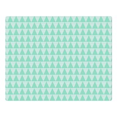 Mint Color Triangle Pattern Double Sided Flano Blanket (large) 