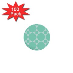 Mint Color Star - Triangle Pattern 1  Mini Buttons (100 Pack) 