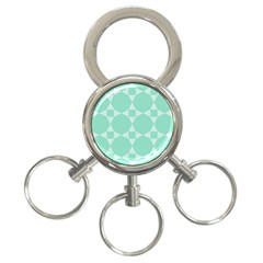 Mint Color Star - Triangle Pattern 3-ring Key Chains