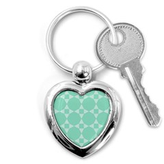 Mint Color Star - Triangle Pattern Key Chains (heart) 