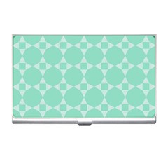 Mint Color Star - Triangle Pattern Business Card Holders by picsaspassion