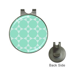 Mint Color Star - Triangle Pattern Hat Clips With Golf Markers