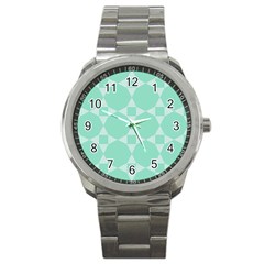 Mint Color Star - Triangle Pattern Sport Metal Watch