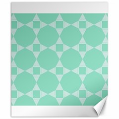 Mint Color Star - Triangle Pattern Canvas 8  X 10 