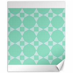 Mint Color Star - Triangle Pattern Canvas 16  X 20  