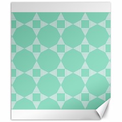 Mint Color Star - Triangle Pattern Canvas 20  X 24  